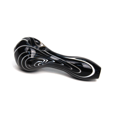 PIPA VIDRIO 28 NEGRO RAYAS 92MM