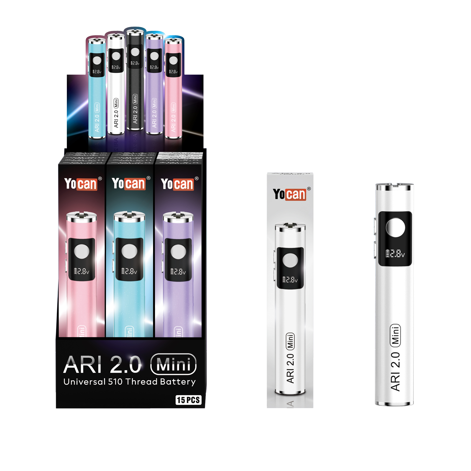 YOCAN BATERIA ARI 2.0 MINI 400 mAh WHITE - Imagen 2