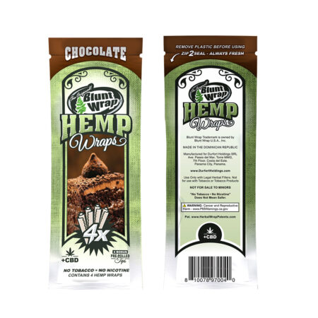 BLUNT WRAP HEMP CHOCOLATE X4