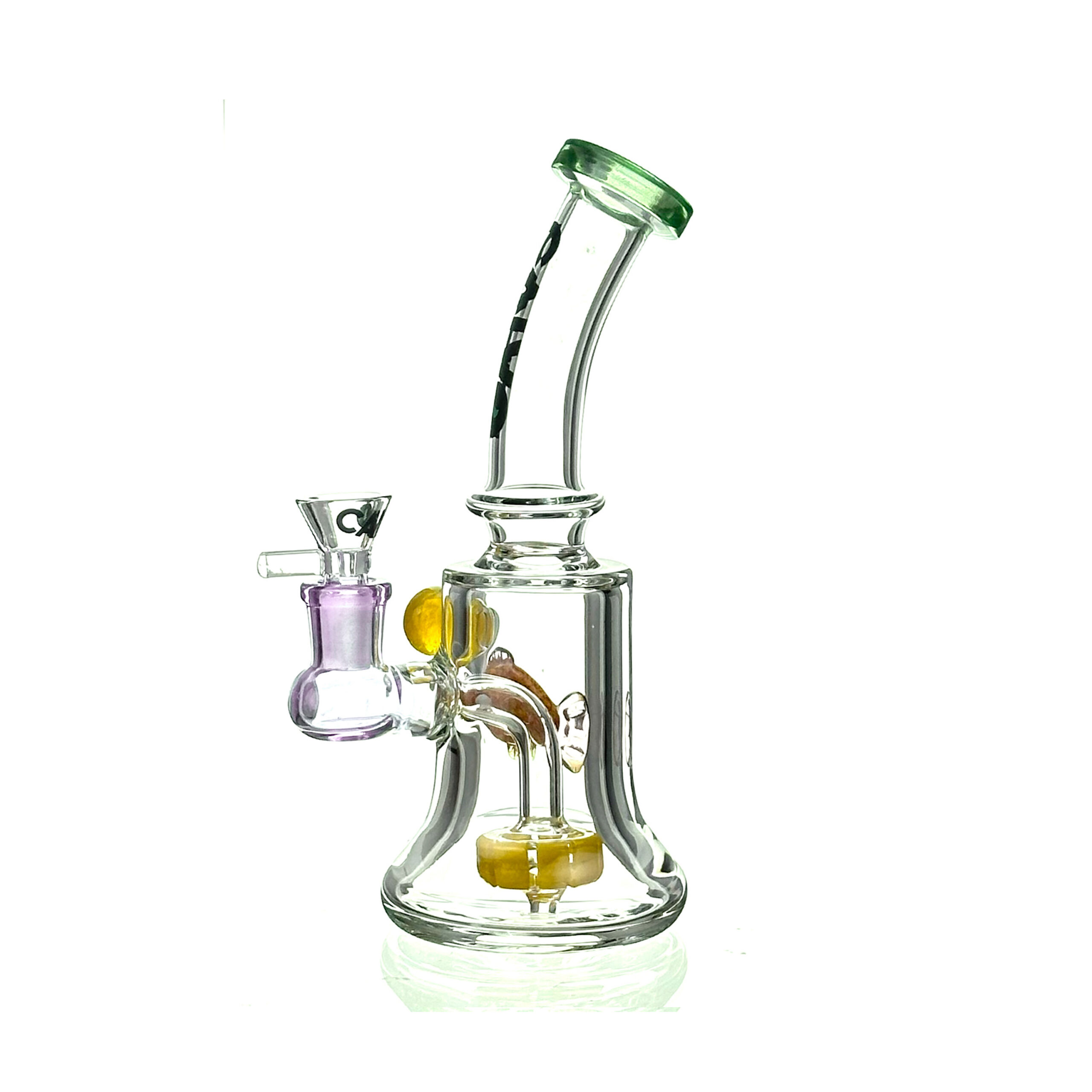CALVO PIPA BONG DISEÑO PESCADO LX-2G6 VIDRIO 20CM VERDE - Imagen 3