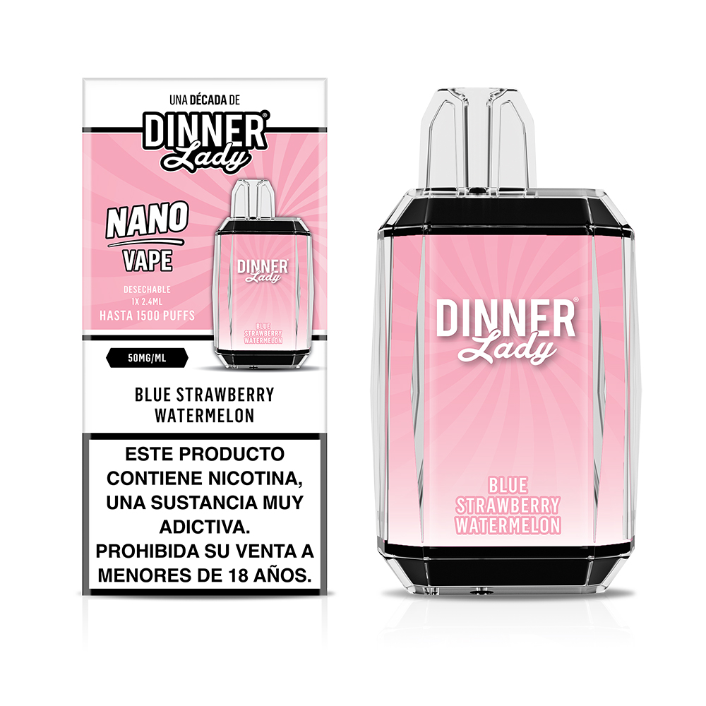 DINNERLADY 1500 PUFF VAPE BLUE STRAWBERRY WATERMELON