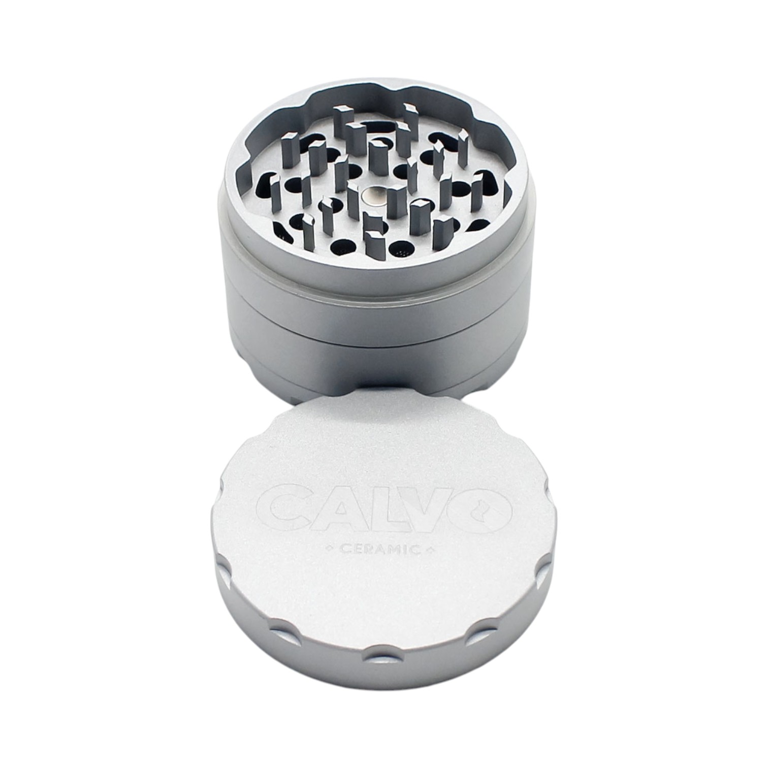 MOLEDORA CALVO CERAMICO MCC-S 4PARTES 63MM SILVER - Imagen 3