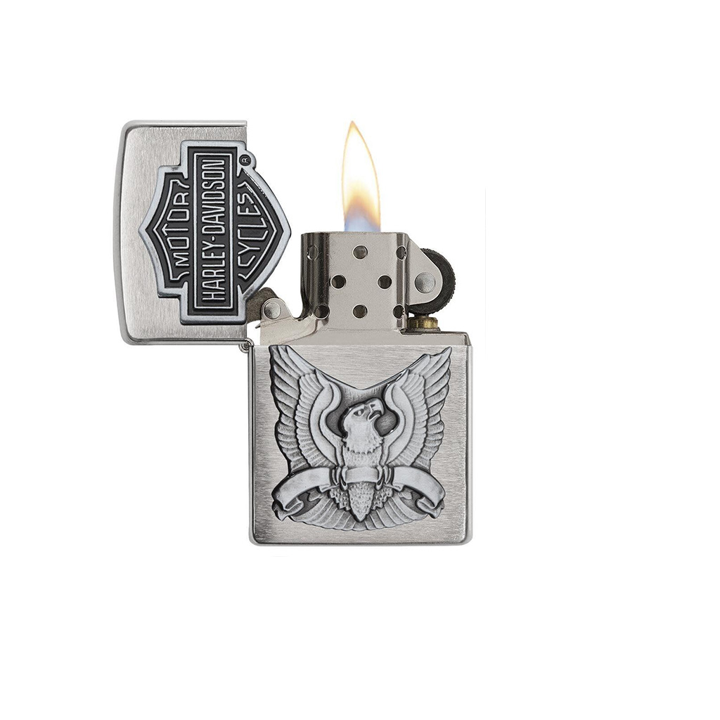 ZIPPO 200HD H284 LOGO BRUSHED CHROME - Imagen 2