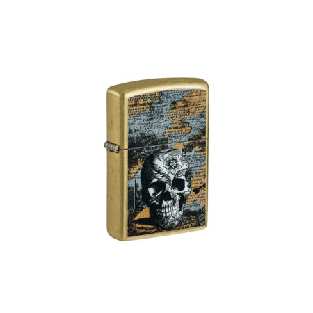 ZIPPO 46577 FLORAL SKULL DESIGN